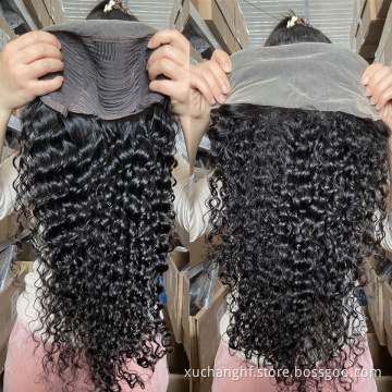 Wholesale HD Transparent Lace Curly Wig Vendor, Real Unprocessed Virgin Brazilian Human Hair Lace Front Wigs for Black Women